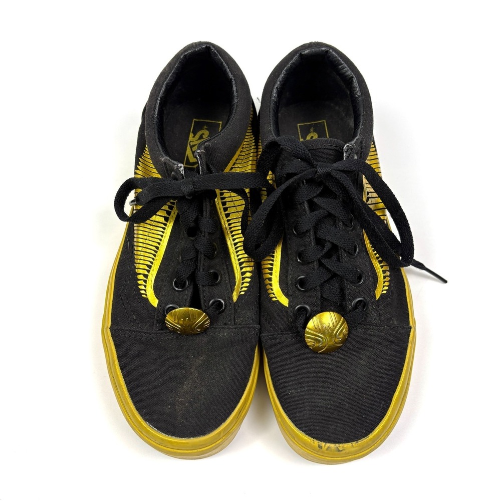 Vans Harry Potter Golden‎ Snitch Sneakers Shoes M 4.5 W 6 Black Gold Quidditch